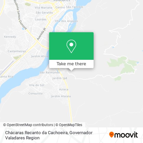 Chácaras Recanto da Cachoeira map