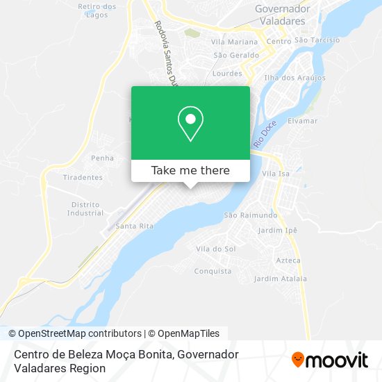 Mapa Centro de Beleza Moça Bonita