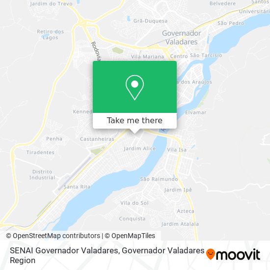 Mapa SENAI Governador Valadares