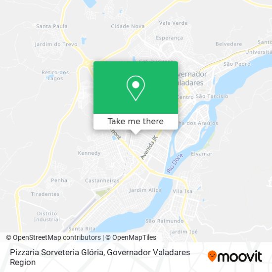 Mapa Pizzaria Sorveteria Glória