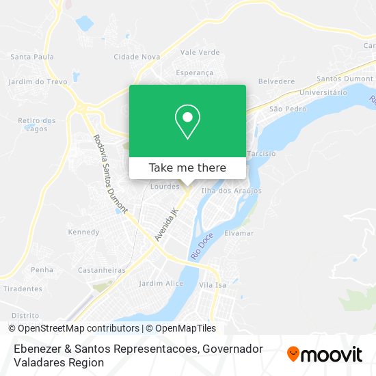Ebenezer & Santos Representacoes map