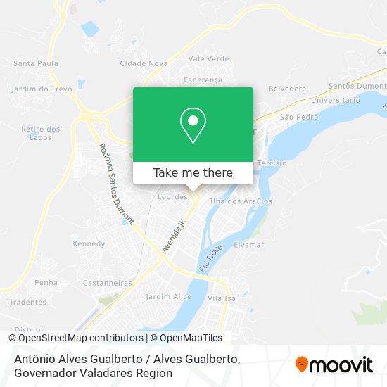 Antônio Alves Gualberto / Alves Gualberto map
