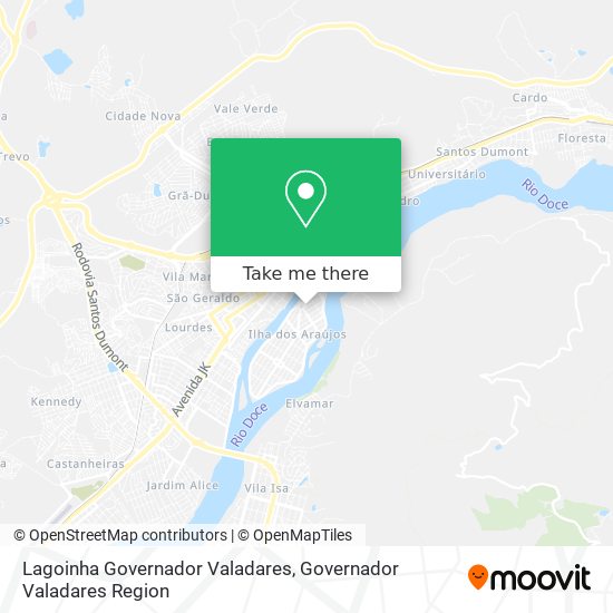 Lagoinha Governador Valadares map