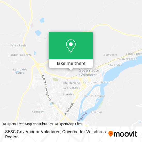 SESC Governador Valadares map