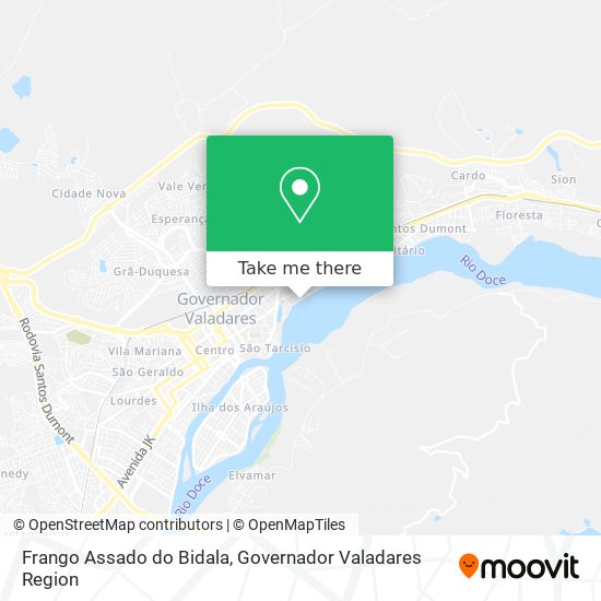 Mapa Frango Assado do Bidala