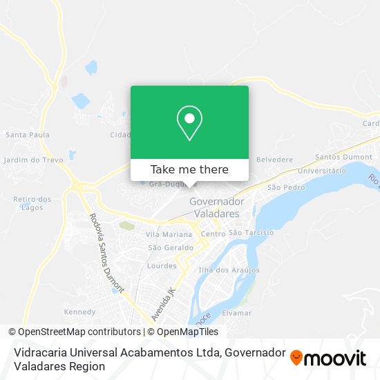 Vidracaria Universal Acabamentos Ltda map