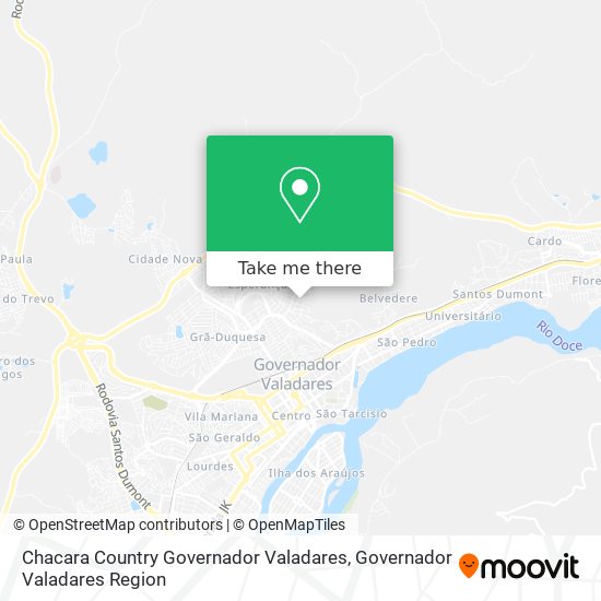Chacara Country Governador Valadares map