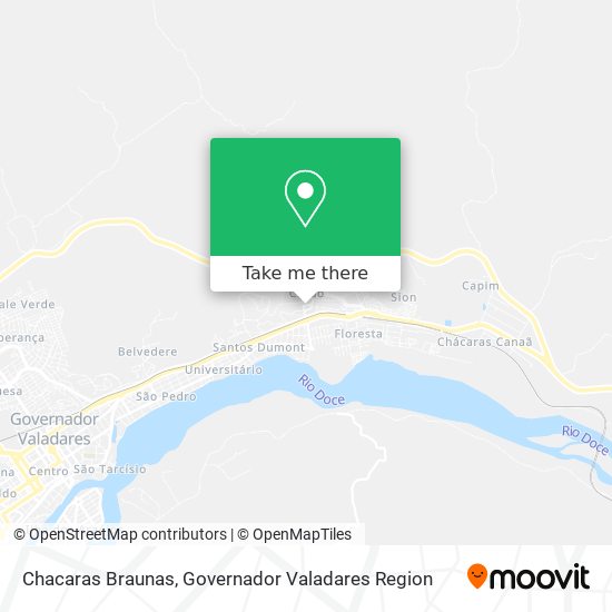 Chacaras Braunas map