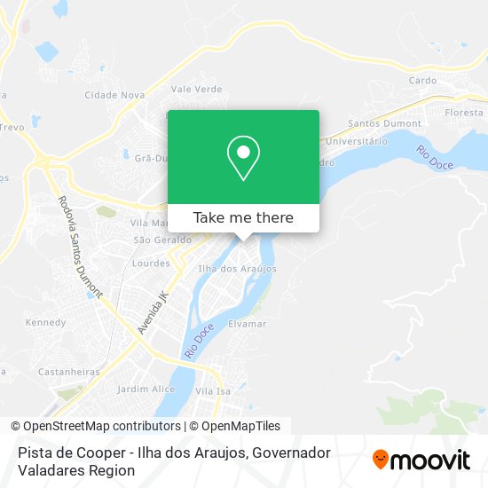 Pista de Cooper - Ilha dos Araujos map