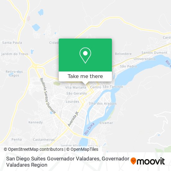 San Diego Suites Governador Valadares map