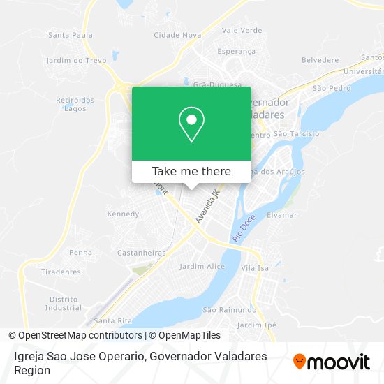 Mapa Igreja Sao Jose Operario