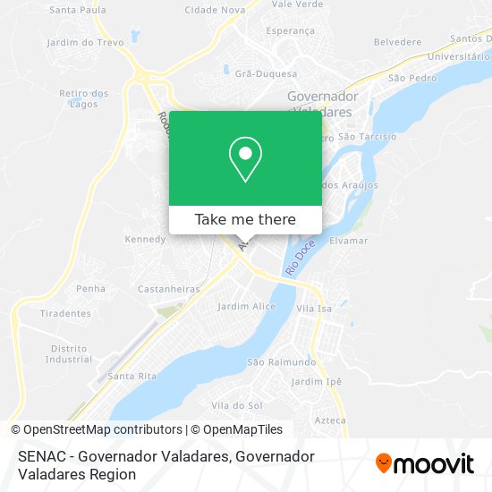 Mapa SENAC - Governador Valadares