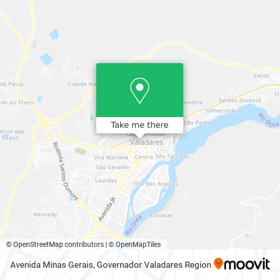 Mapa Avenida Minas Gerais