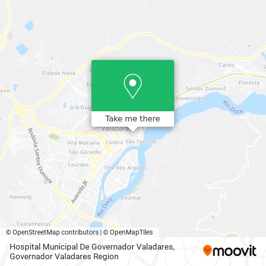 Mapa Hospital Municipal De Governador Valadares