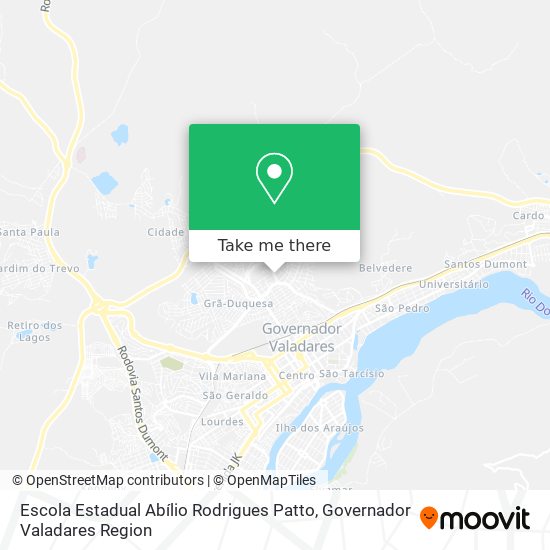 Mapa Escola Estadual Abílio Rodrigues Patto