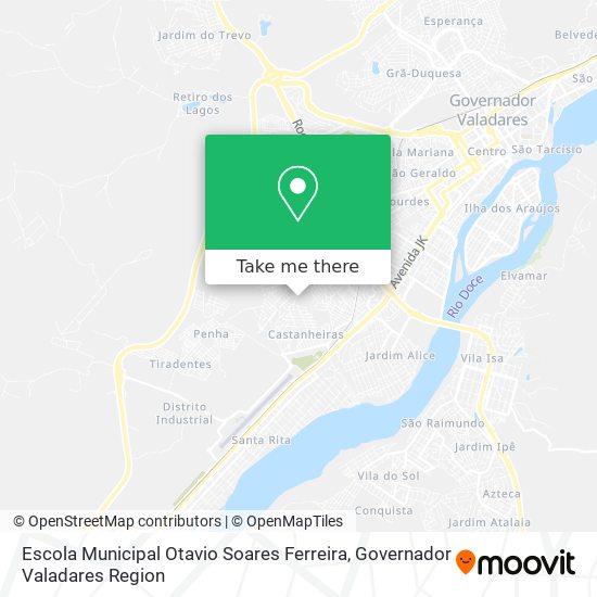 Mapa Escola Municipal Otavio Soares Ferreira
