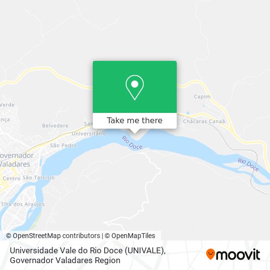 Universidade Vale do Rio Doce (UNIVALE) map