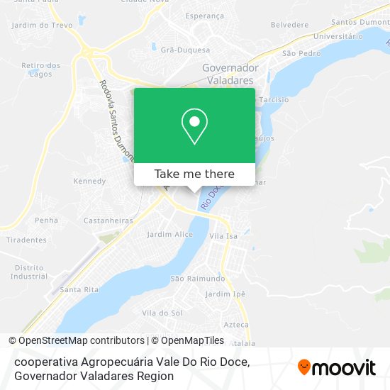 cooperativa Agropecuária Vale Do Rio Doce map