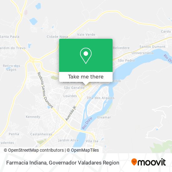 How to get to Farmacia Indiana in Governador Valadares by Bus