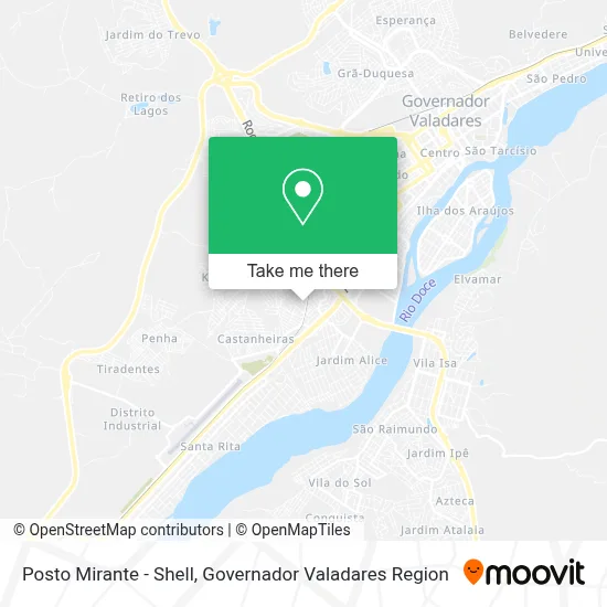 Posto Mirante - Shell map