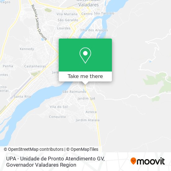 Mapa UPA - Unidade de Pronto Atendimento GV