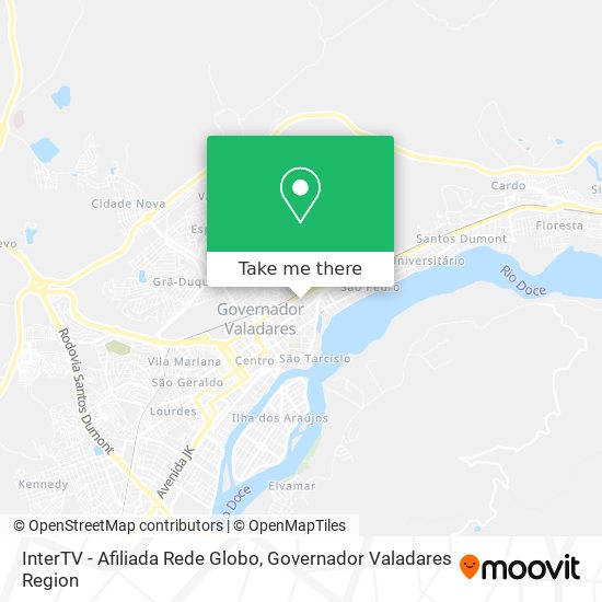 InterTV - Afiliada Rede Globo map