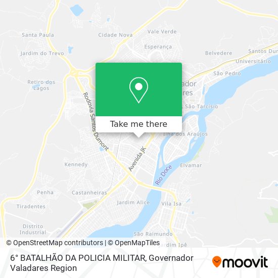 6° BATALHÃO DA POLICIA MILITAR map