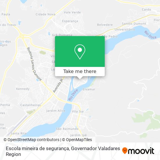 Escola mineira de segurança map