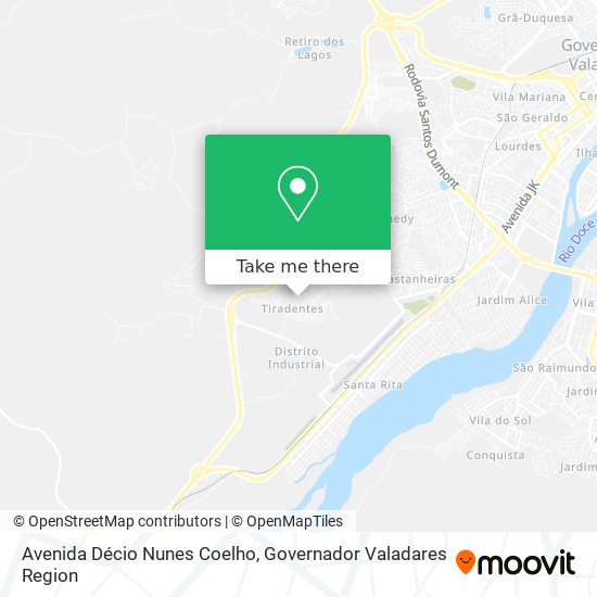 Mapa Avenida Décio Nunes Coelho