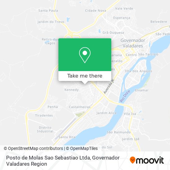 Mapa Posto de Molas Sao Sebastiao Ltda