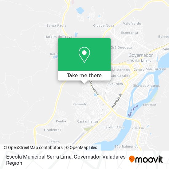 Mapa Escola Municipal Serra Lima