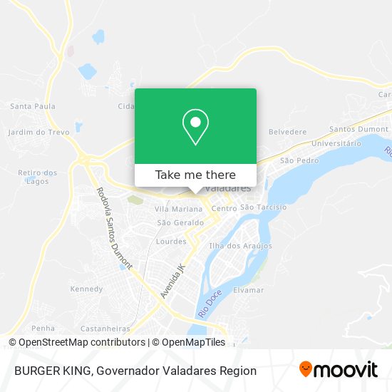 Mapa BURGER KING