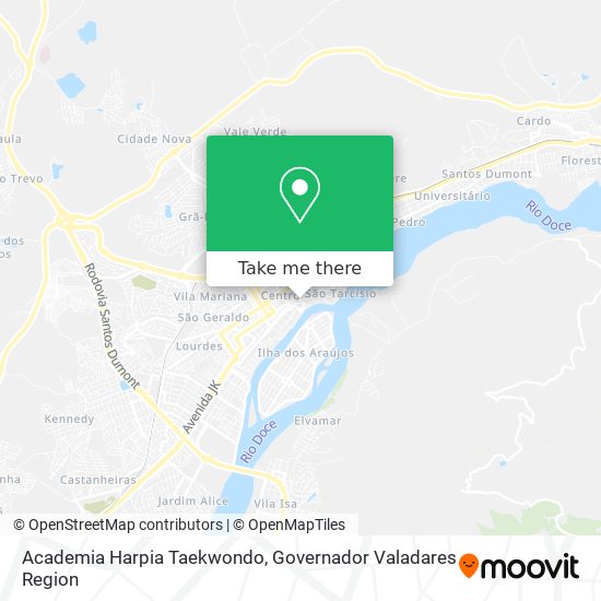 Academia Harpia Taekwondo map