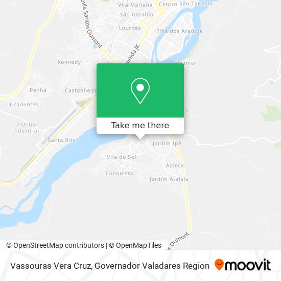 Vassouras Vera Cruz map