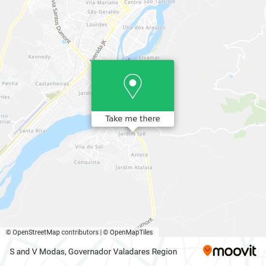 S and V Modas map