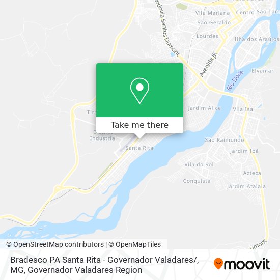 Bradesco PA Santa Rita - Governador Valadares / , MG map