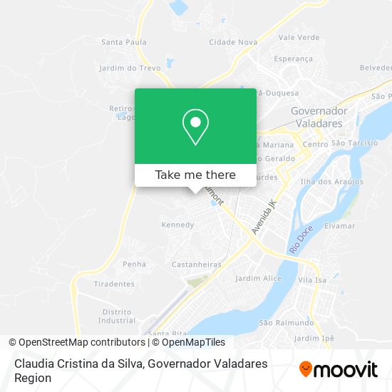 Claudia Cristina da Silva map