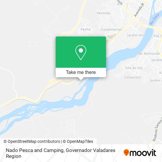 Nado Pesca and Camping map