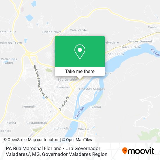 PA Rua Marechal Floriano - Urb Governador Valadares / , MG map