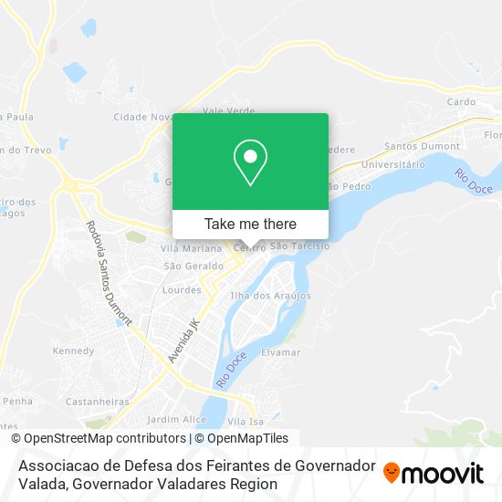 Mapa Associacao de Defesa dos Feirantes de Governador Valada