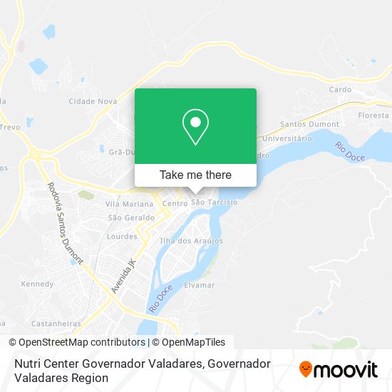 Nutri Center Governador Valadares map