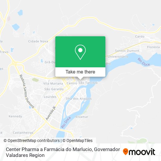 Mapa Center Pharma a Farmácia do Marlucio