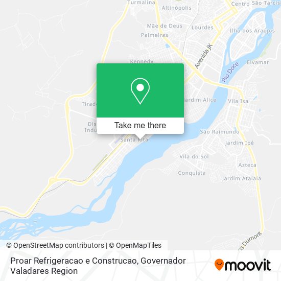 Proar Refrigeracao e Construcao map