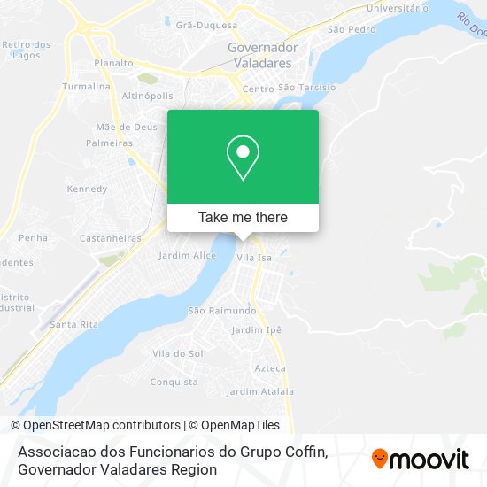 Mapa Associacao dos Funcionarios do Grupo Coffin