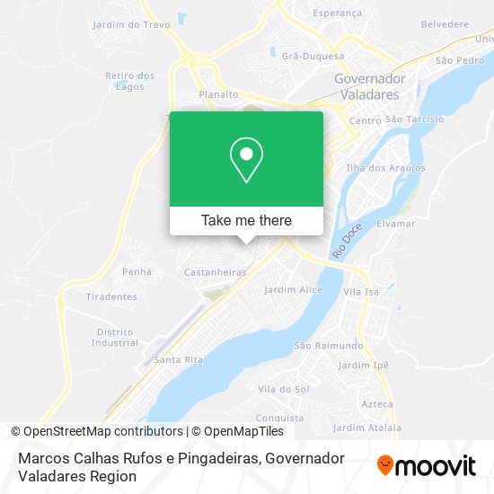 Mapa Marcos Calhas Rufos e Pingadeiras