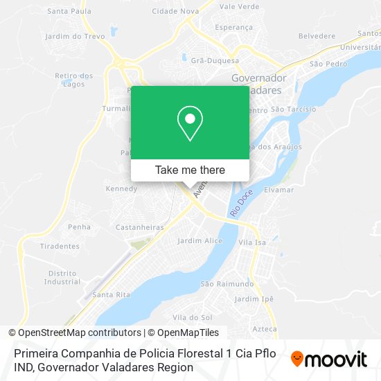 Mapa Primeira Companhia de Policia Florestal 1 Cia Pflo IND