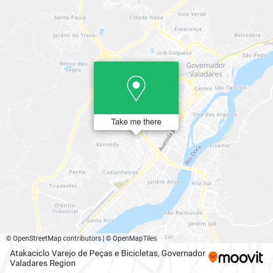 Atakaciclo Varejo de Peças e Bicicletas map