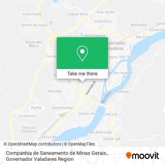 Companhia de Saneamento de Minas Gerais. map