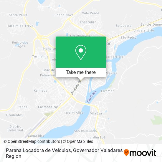 Mapa Parana Locadora de Veiculos