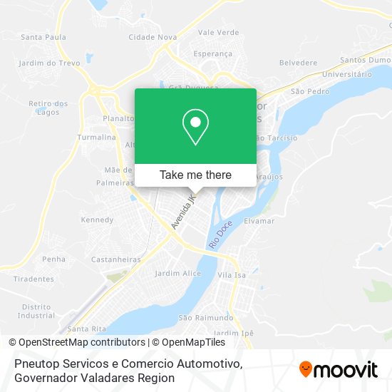 Pneutop Servicos e Comercio Automotivo map